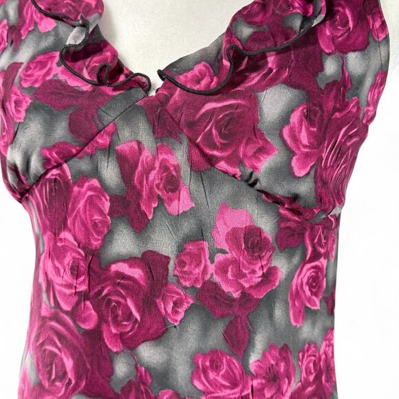 La Belle VTG Y2K Fairy Grunge Floral Romantic Midi Dress Whimsigoth‎ Coquette M - Picture 11 of 14